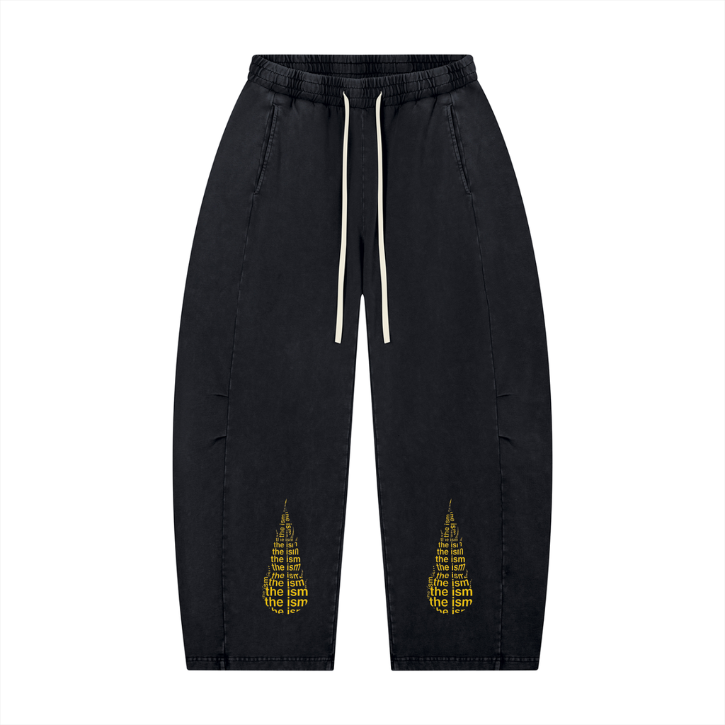 The Ism Comet Gold Unisex Mineral Wash Barrel Leg Pants