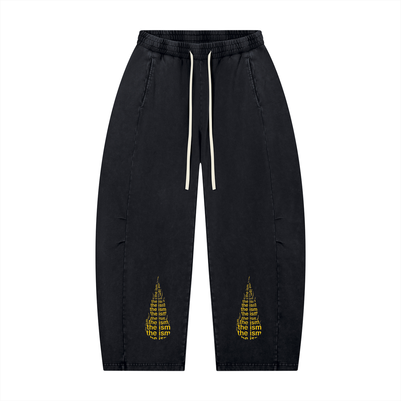 The Ism Comet Gold Unisex Mineral Wash Barrel Leg Pants