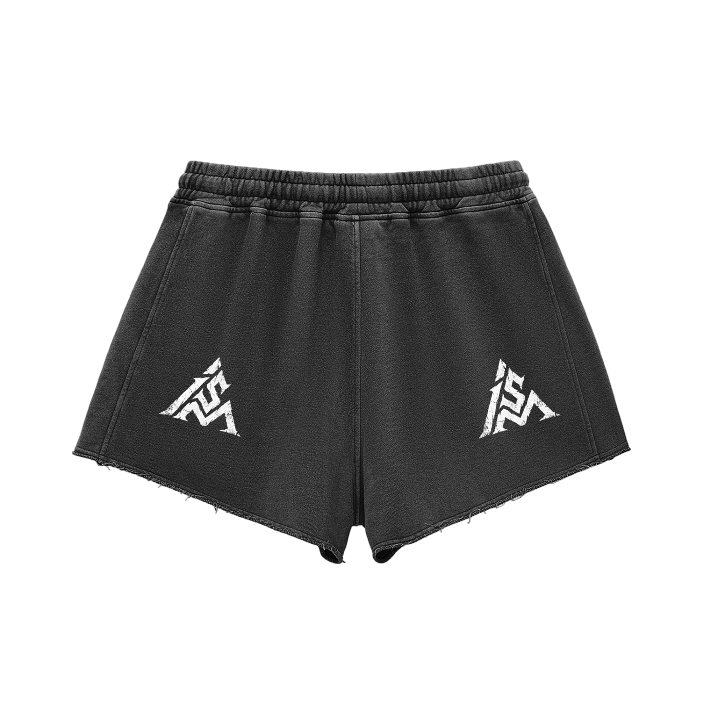 The Ism Comet Snow Washed Raw Edge Drawstring Shorts