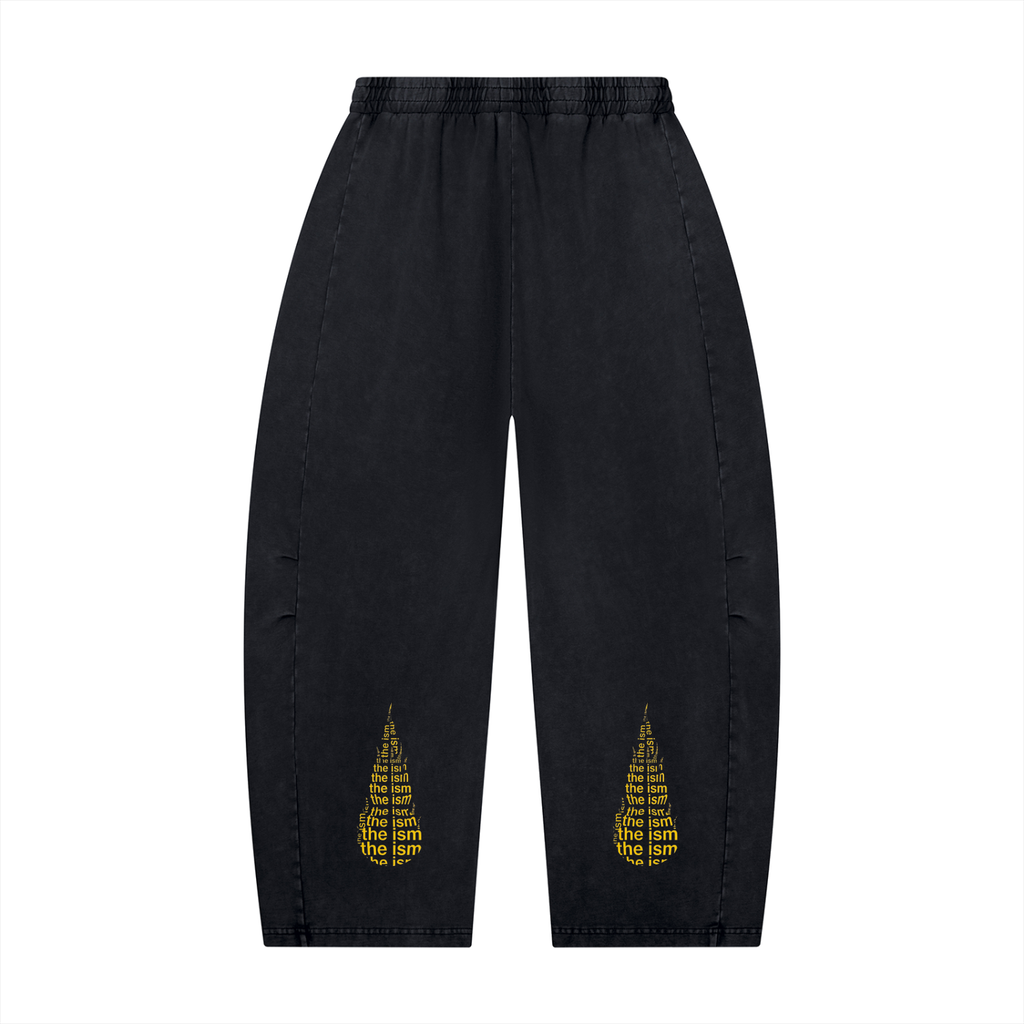 The Ism Comet Gold Unisex Mineral Wash Barrel Leg Pants