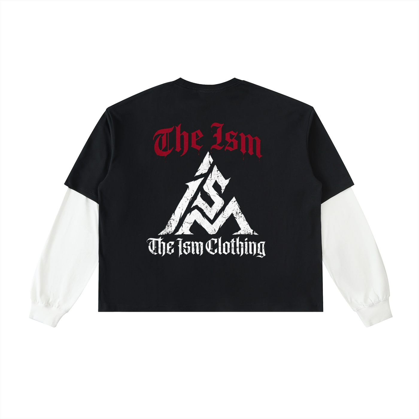 Skate ISM Layered Contrast Sleeve Cotton T-Shirt