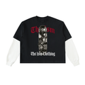 Skate ISM Layered Contrast Sleeve Cotton T-Shirt