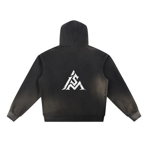 Music Mend Heart Ism Sun Fade Frayed Fleece Hoodie