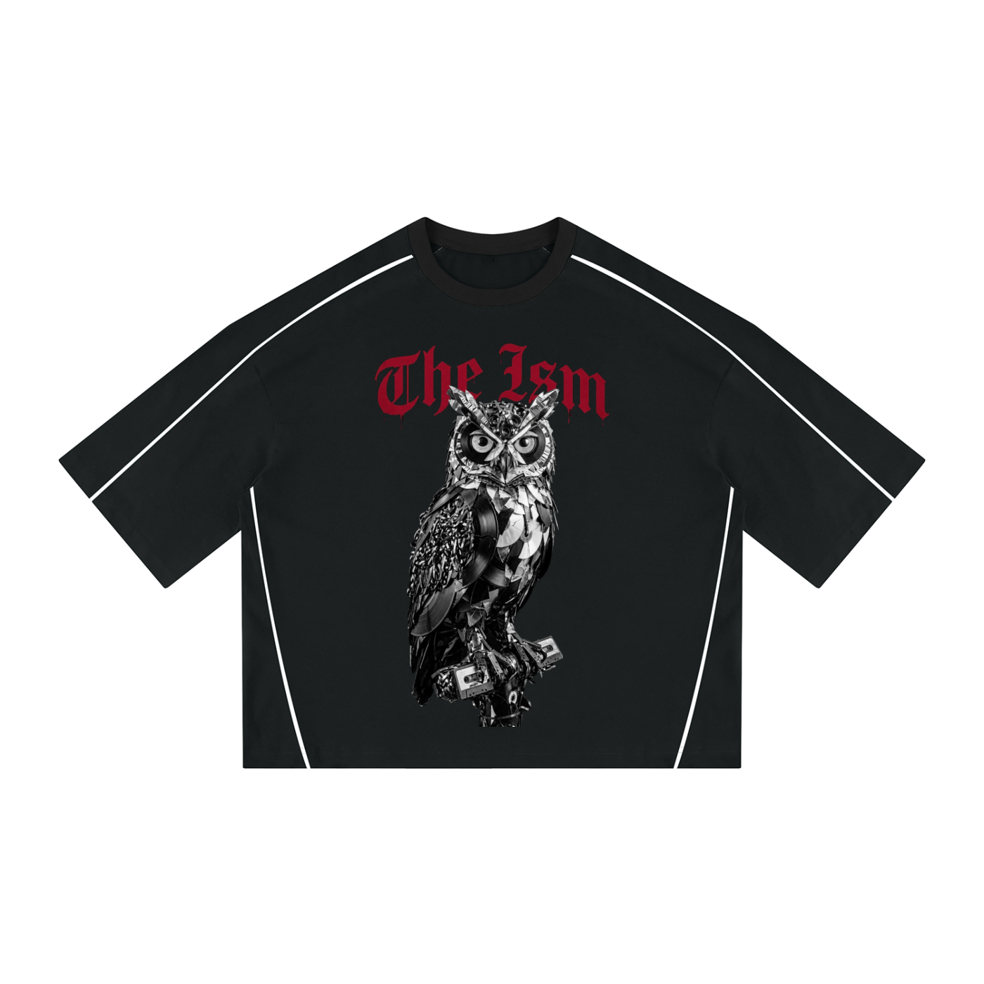 Know Ism Unisex Heavyweight Boxy Piping T-Shirt