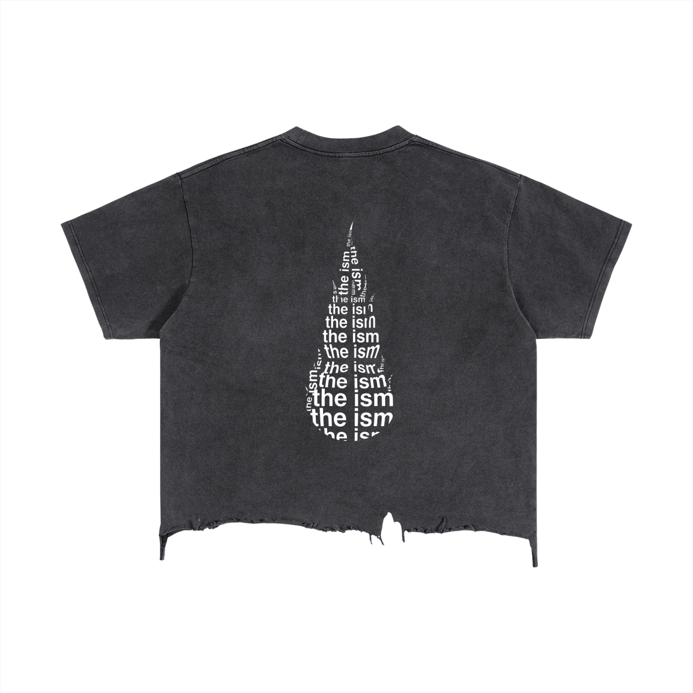 The Rare Ism Vintage Wash Boxy Distressed Hem T-Shirt