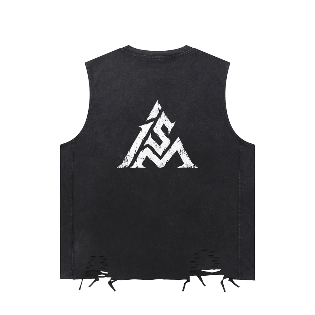 Mind Ism Snow Washed Raw-Hem Tank Top