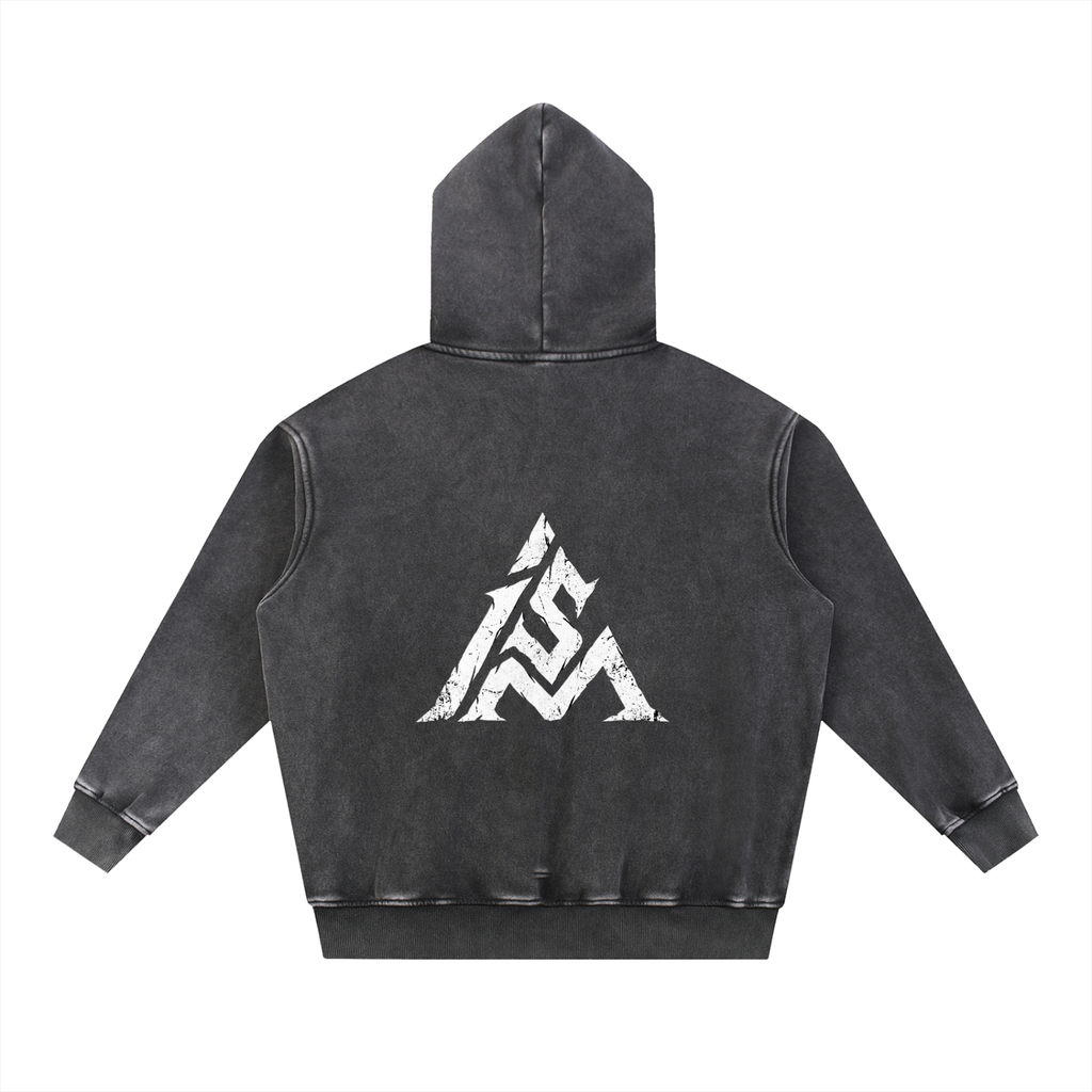 Grind Ism Snow Wash Fleece Oversize Hoodie