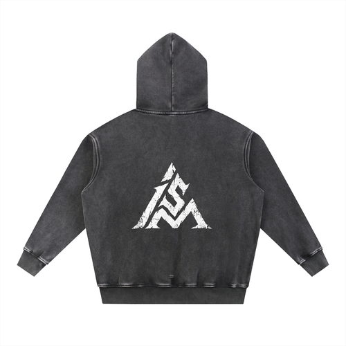 Grind Ism Snow Wash Fleece Oversize Hoodie