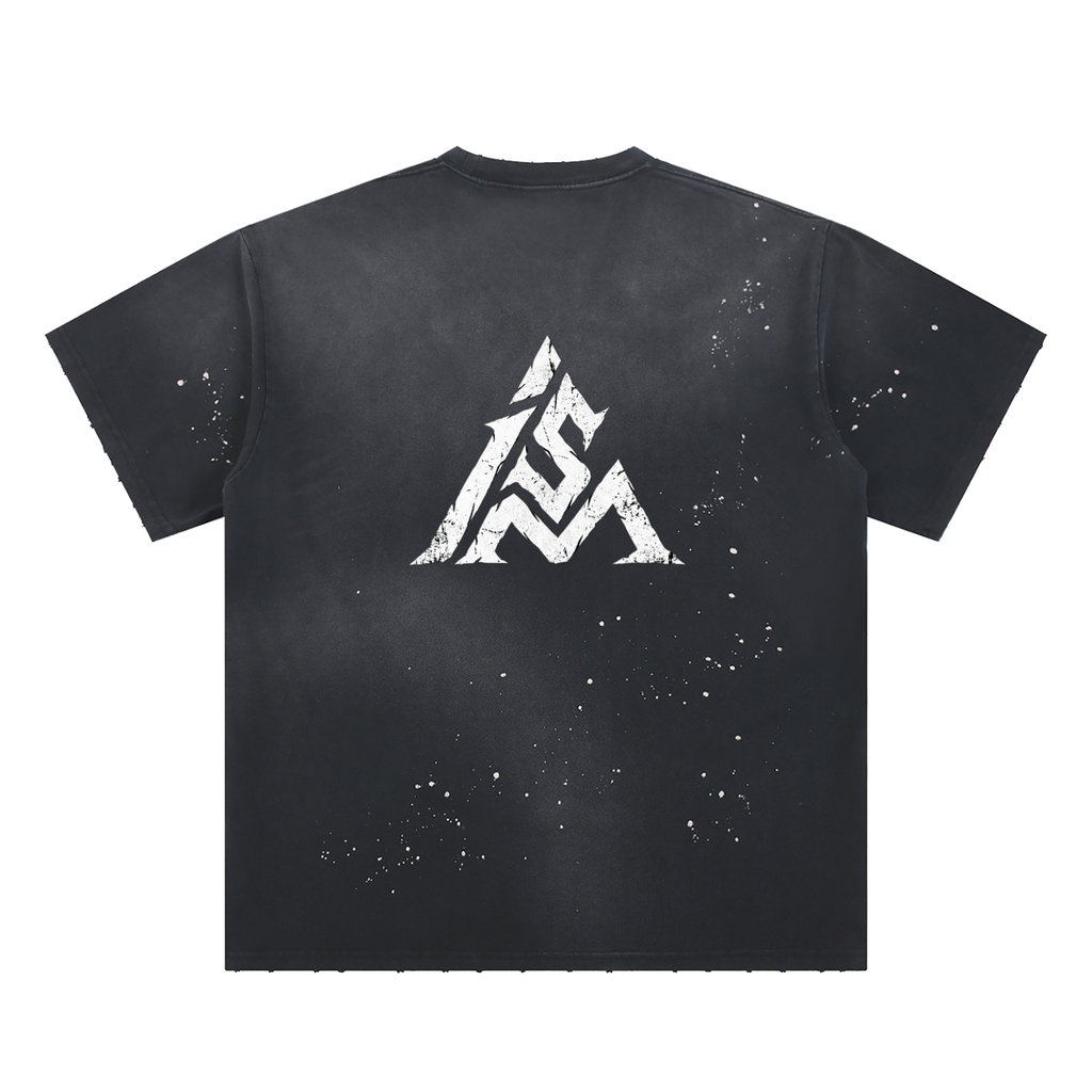 The Eye of The Tiger Hand-Frayed Sunfade Paint Splatter T-Shirt