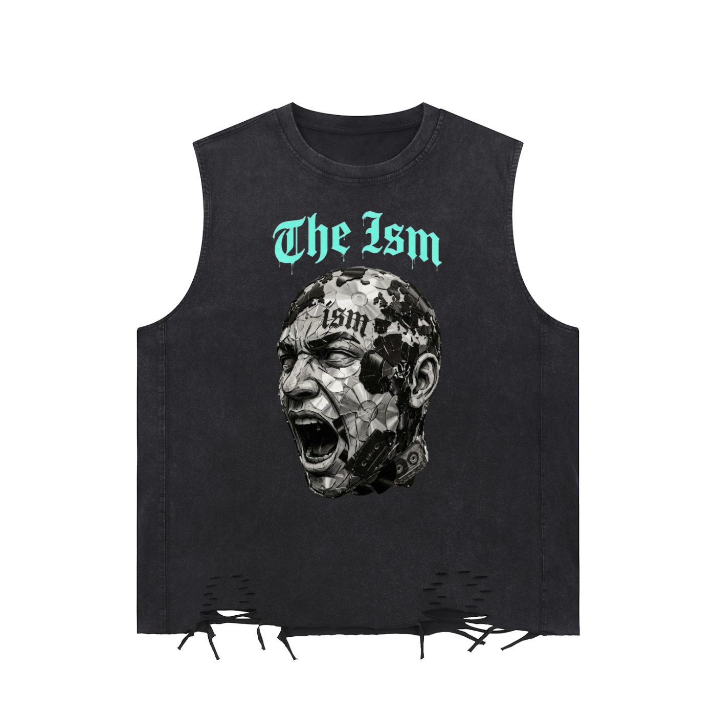 Mind Ism Snow Washed Raw-Hem Tank Top