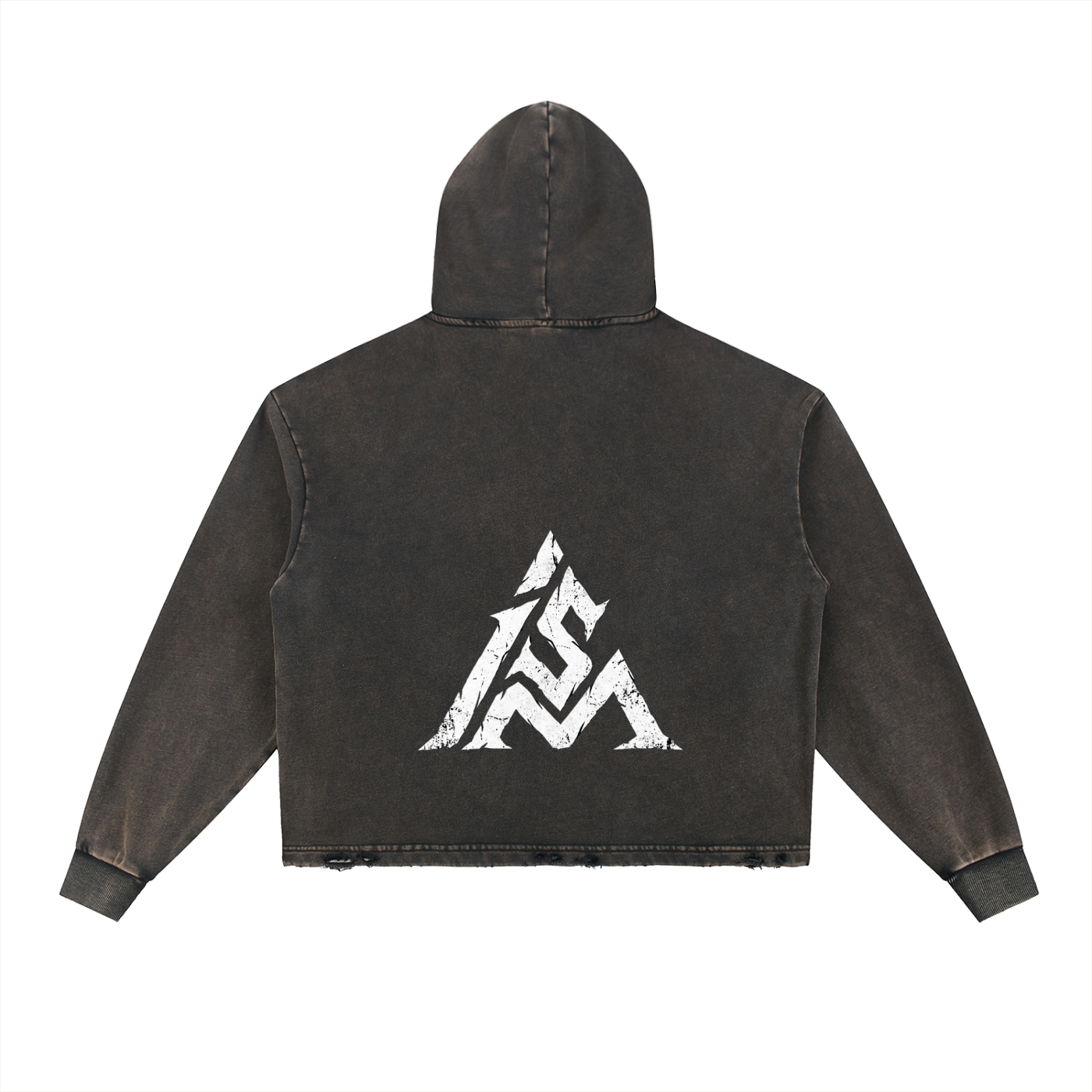 The Ism Vintage Washed Frayed-Hem Hoodie