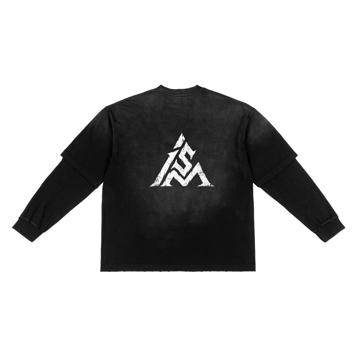 Victorious Ism  Sunfade Hand-Frayed Faux Two-Piece T-Shirt